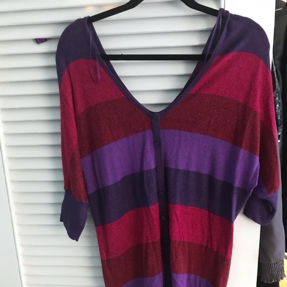Express Button Up Back Light Weight Sweater Size L - Picture 7 of 8